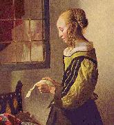 Johannes Vermeer Brieflesendes Madchen am offenen Fenster oil